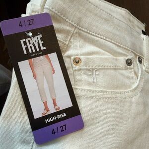 FRYE Women's High-Rise Jeans - Cream